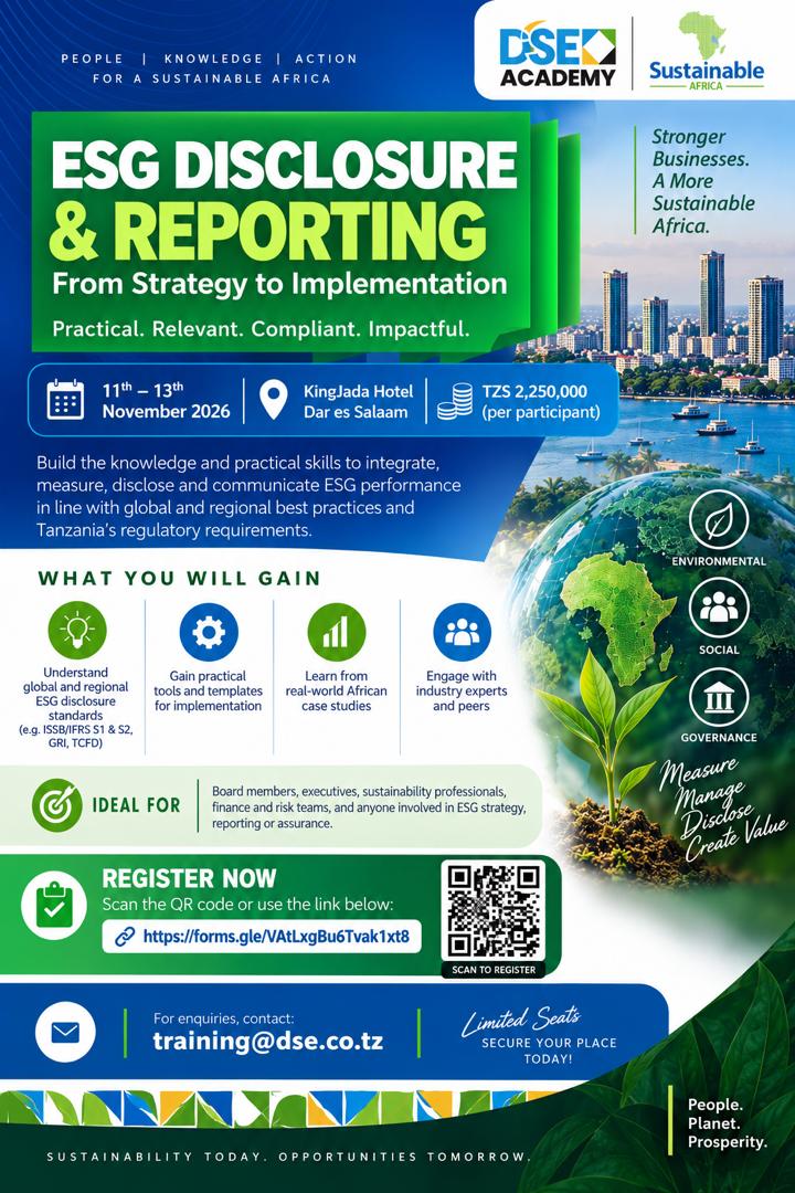 ESG Disclosure & Reporting Programme: From Strategy to Implementation event poster